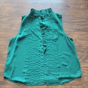 Ann Taylor Emerald Sleeveless Blouse